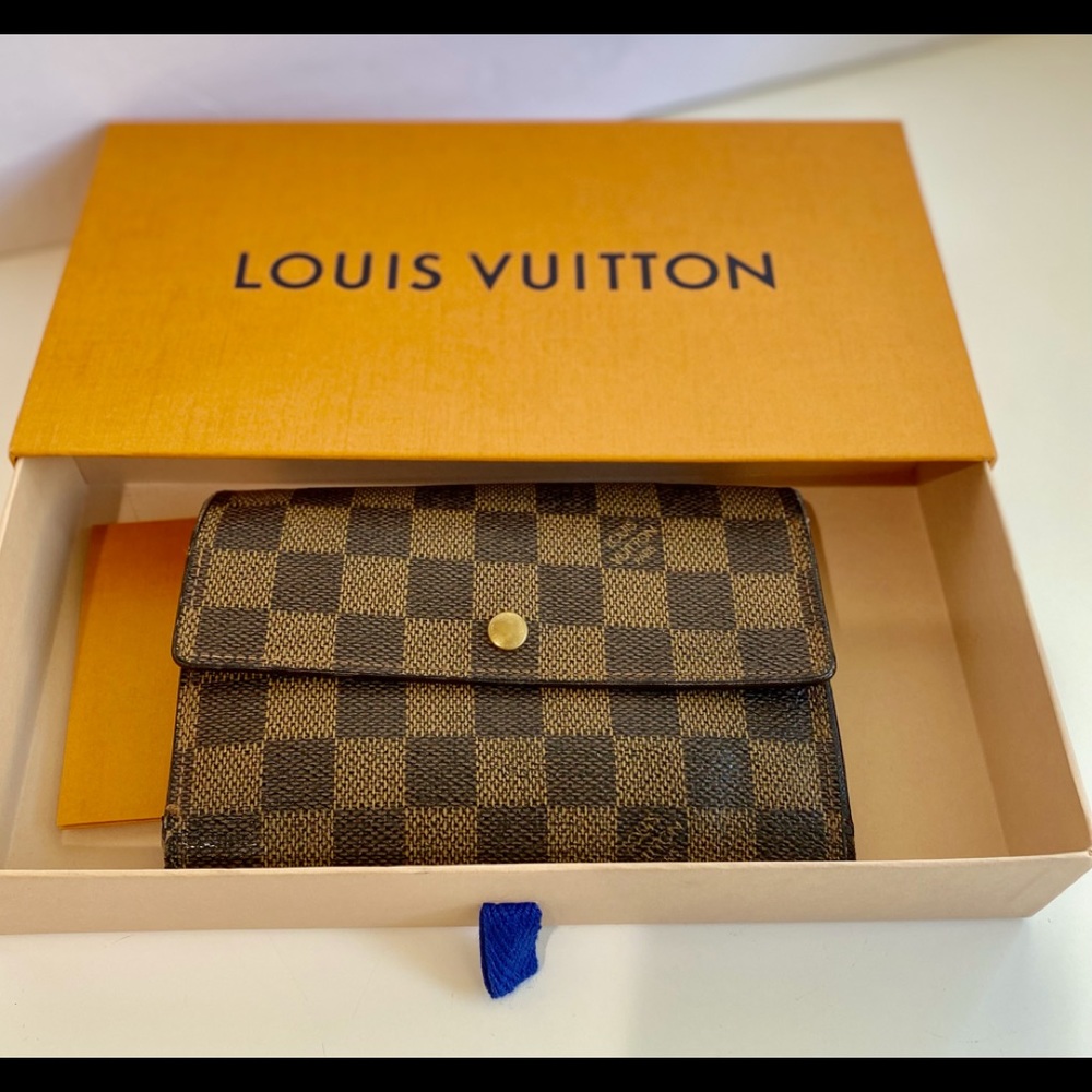 LOUIS VUITTON Porte Tresor Wallet in Damien Ebene good condition with box * - Picture 2 of 15